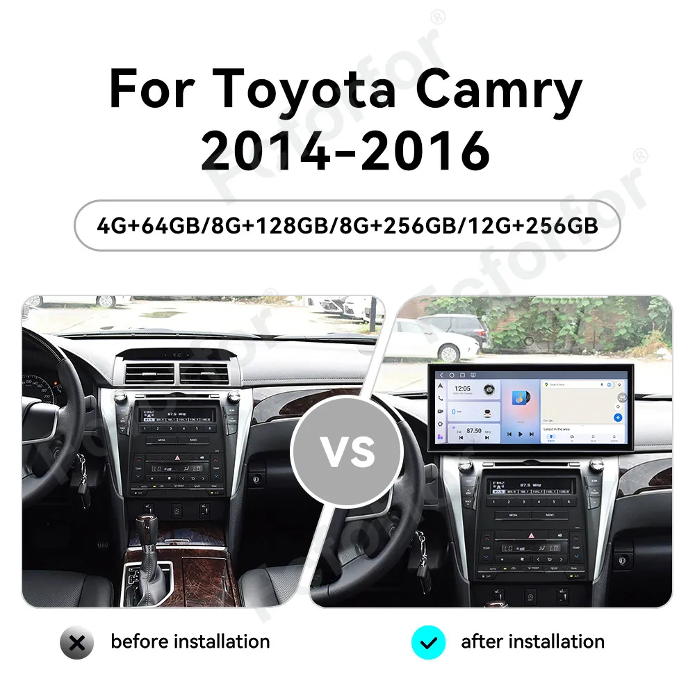 In Stock Vertical Screen 15.8 Inch For Toyota Camry 2014-2016 Car Multimedia Stereo GPS Wireless Carplay Android Auto 4G LTE