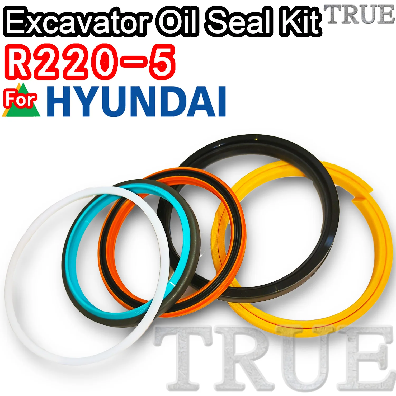 

For R220-5 Hyundai Oil Seal Excavator Repair Kit R220 5 Machinery Maintenance Floating Rebuild Parts MOTOR Piston Rod Shaft Dust