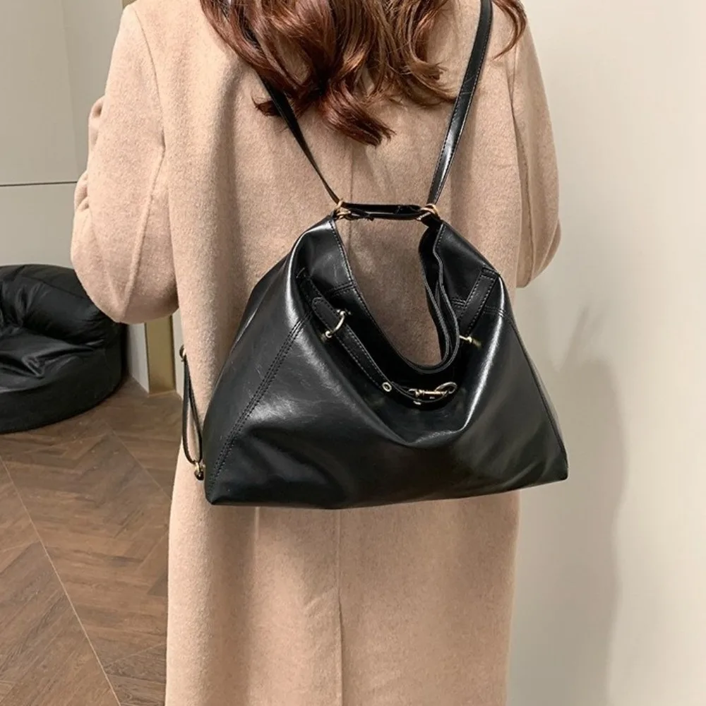 

Повседневная большая вместительная сумка через плечо из искусственной кожи Y2K Harajuku, многофункциональная сумка-тоут в корейском стиле для студентов