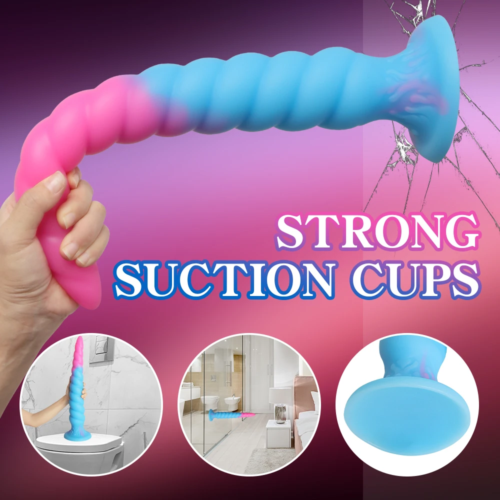 XL Lungo Butt Plug Luminoso Anal Plug Silicone Dildo Anale Con Ventosa Tentacoli Buttplug Massaggio Della Prostata Uomini Donne Giocattolo Del Sesso