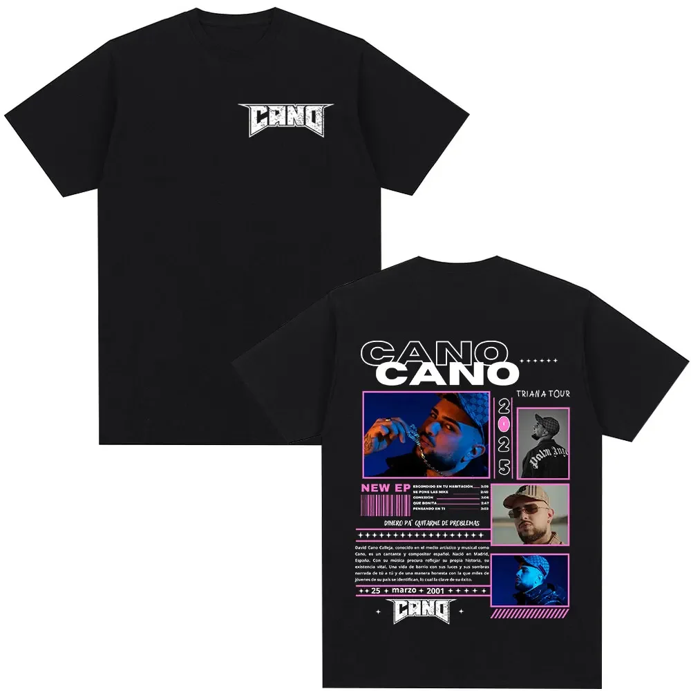 

2025 New Rapper Cano Triana Tour Merch T-shirts Men Women Fashion Hip Hop T Shirt Comfort Casual Short Sleeve T-shirt
