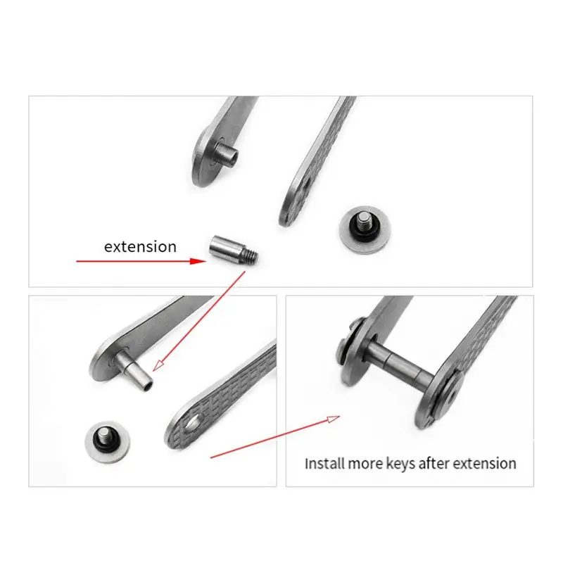 A58Z Titanium Alloy Key Organizer Men's Mini Key Clip Car Key Bag Waist Hanging Key Chain Hook