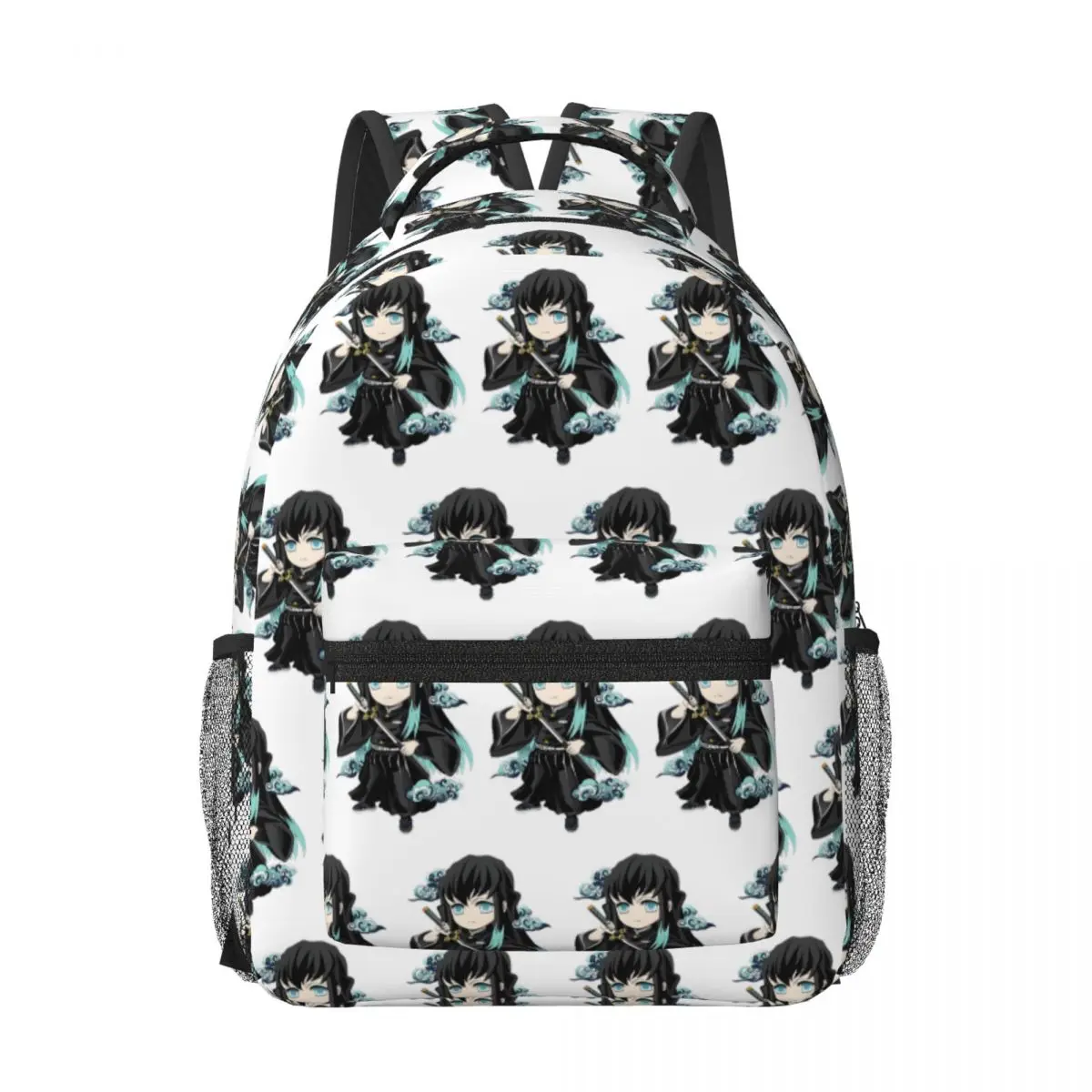 Chibi Mist Pillar Muichiro Tokito Backpacks Boys Girls Bookbag Students School Bags Portability Laptop Rucksack Shoulder Bag