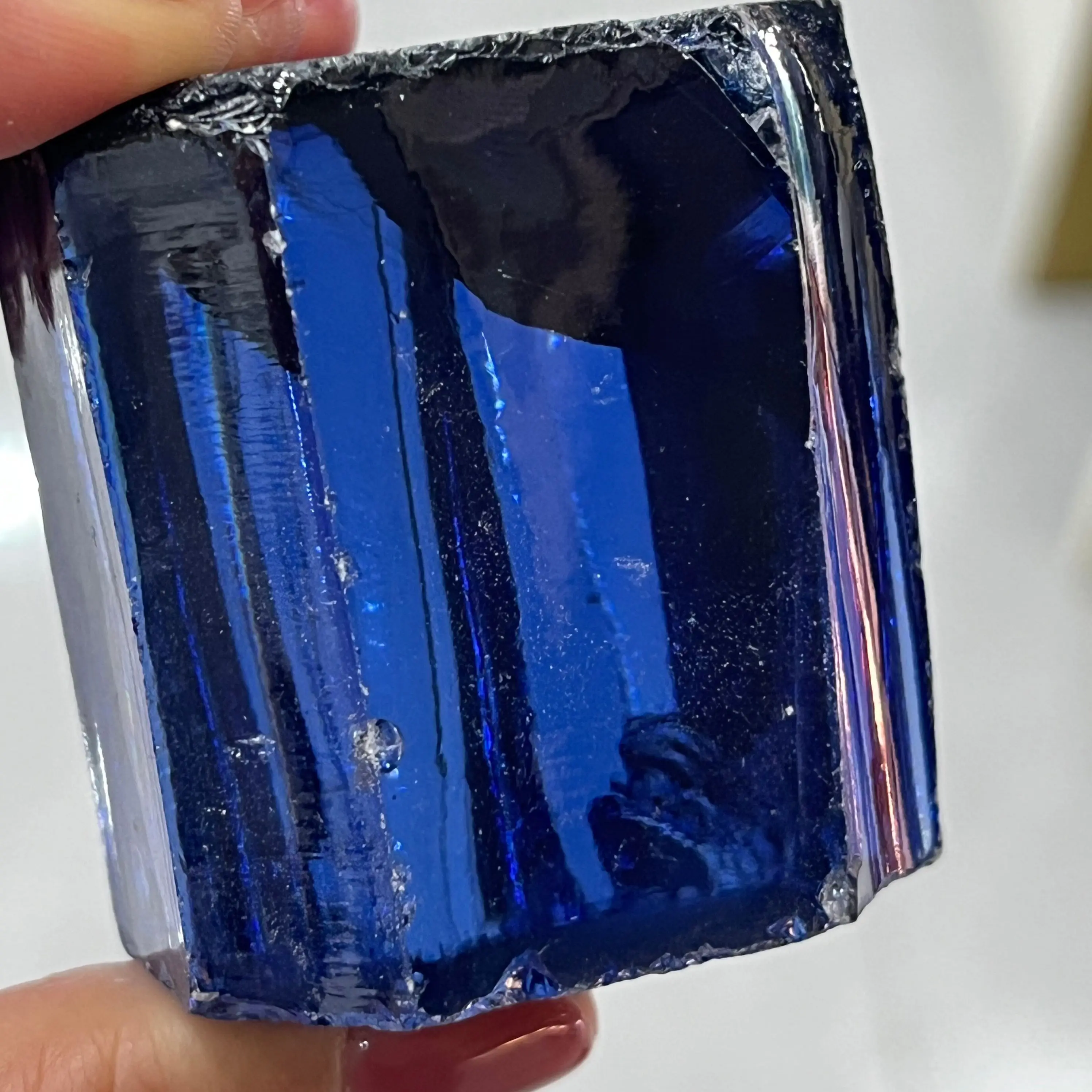 Sapphire Blue Cubic Zirconia Block Raw Material Synthetic CZ Rough For Gemstone Beads 1Kg/Lot