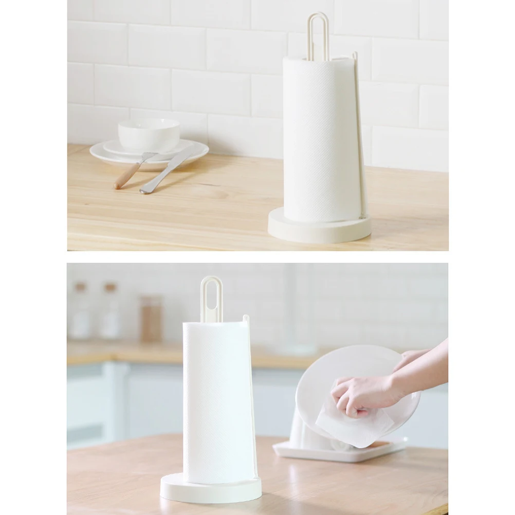 

2Pcs Roll Paper Stand PP Material Storage Rack for Kitchen Bathroom Easy to Clean Convenient Stylish Accessories