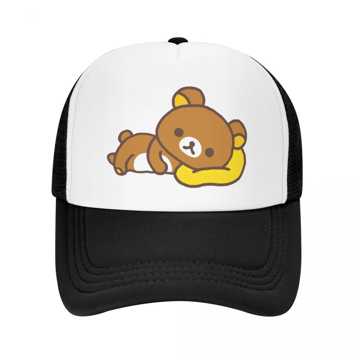 

Custom Cartoon Anime Rilakkuma Bear Trucker Hat Women Men Adjustable Adult Baseball Cap Spring Dad Hat