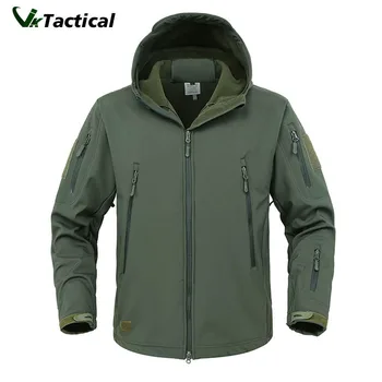 Military Shark Skin Soft Shell Jacken Männer Taktische Winddichte Wasserdichte Jacke Männer Armee Kampf Jacken Herren Mit Kapuze Bomber Mäntel