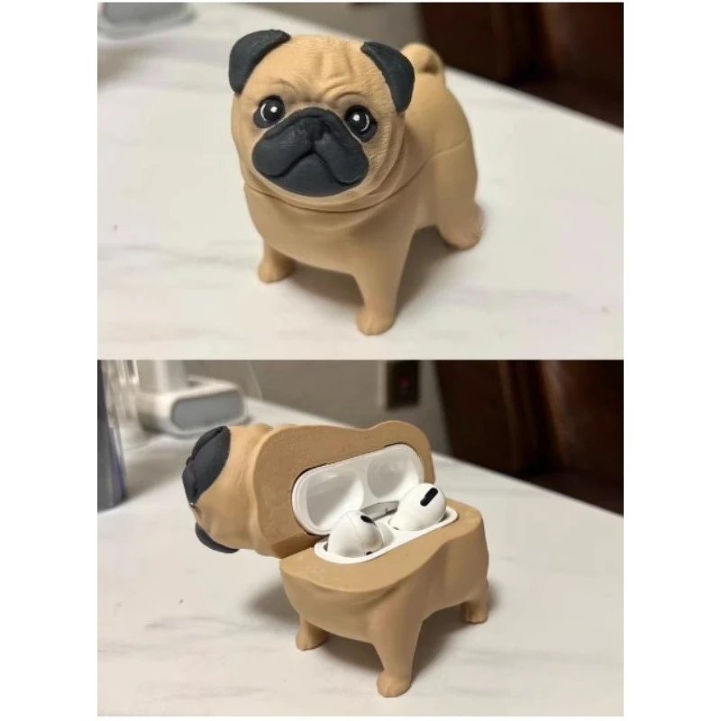 

Pug Puppy Cute Earphone Case for Airpods Pro1 2 Custom 3D Print Pla Decoration Originality AirPods1/2 Earphone Case Gift