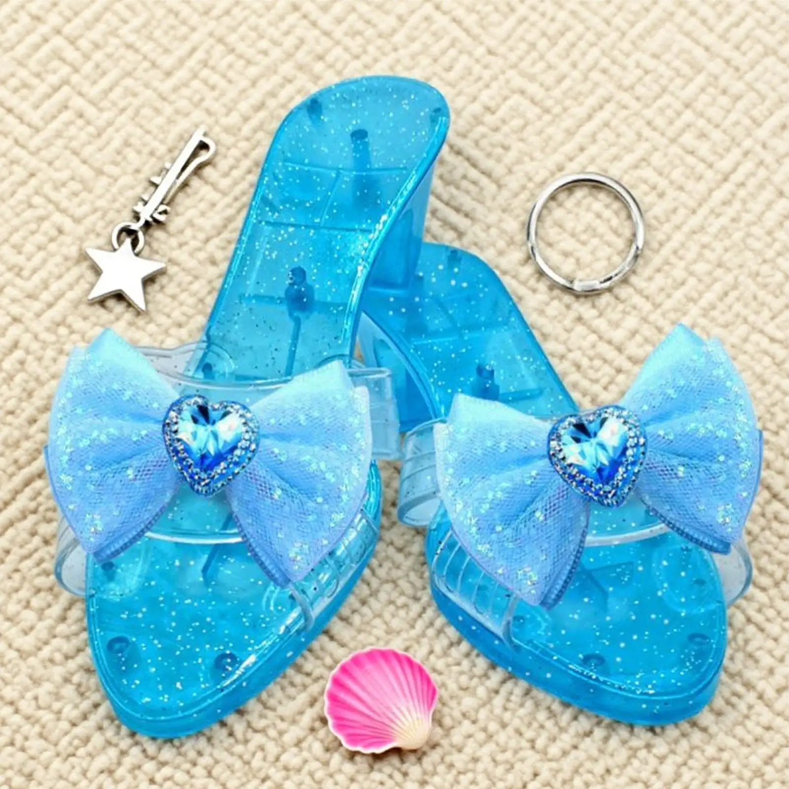 أحذية الأميرة الصغيرة صور الدعائم النعال الكريستال التظاهر اللعب أحذية كريستال للمرحلة حفلة تنكرية مناسبة خاصة الديكور