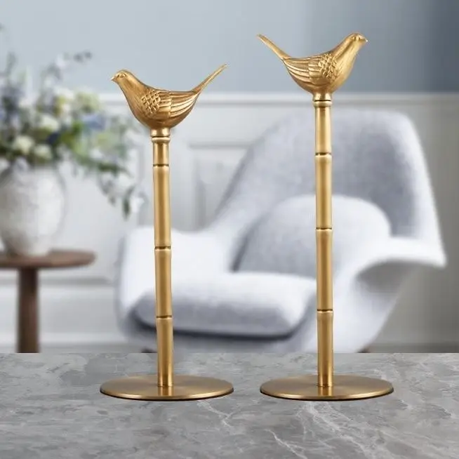 European simple pure copper bamboo bird tissue storage rack living room kitchen dining table roll paper light luxury jewelry