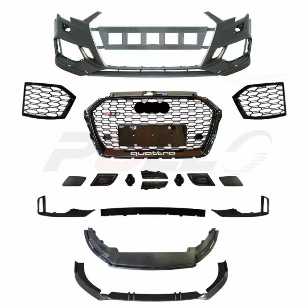 

Cheap price auto body systems with front bumper assembly with grille and front lip for audis A3 2017-2019 change to RS3 model