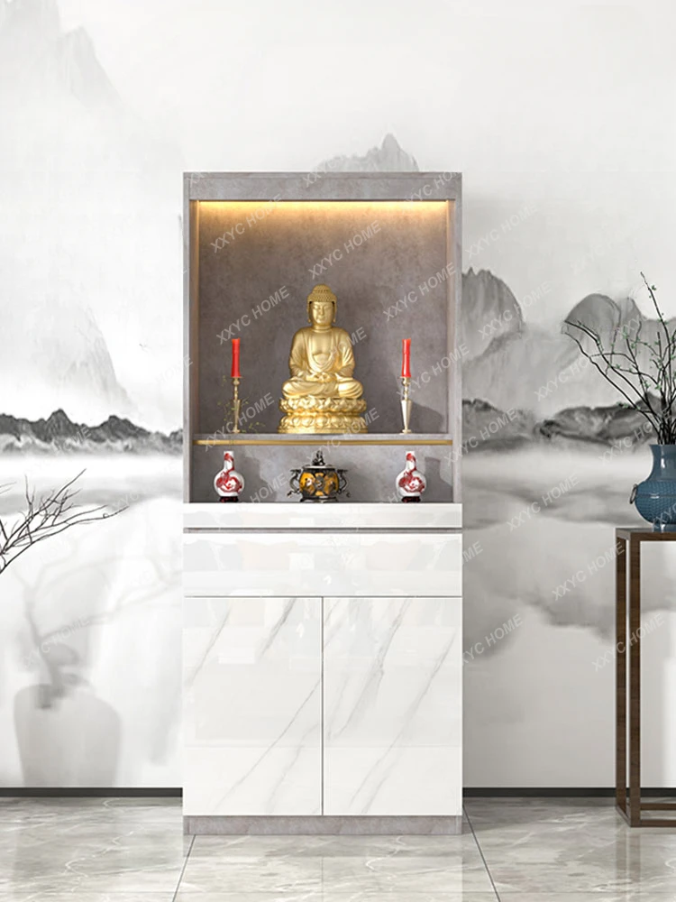 Clothes Closet Modern Light Luxury Small Avalokitesvara Cabinet Prayer Altar Table