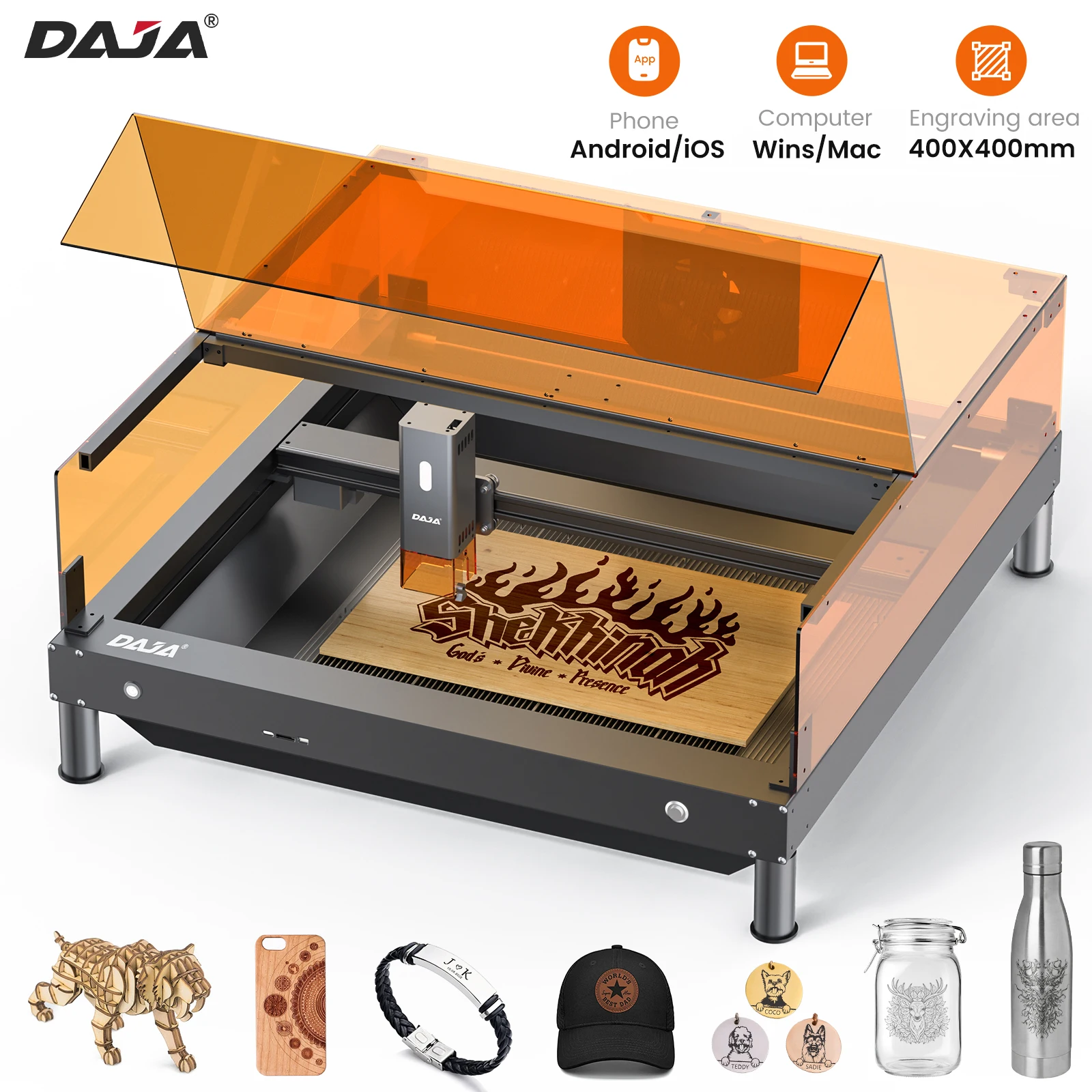 

DAJA D5 PRO Laser Engraver CNC Business Portable Fast Engraving Stainless Steel Wood Glass Paper Painted Metal Cut Wood Acrylic