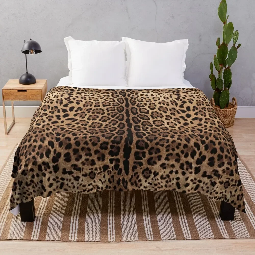 

Leopard Print Skin Throw Blanket blankets and throws Flannel Fabric Thins Blankets