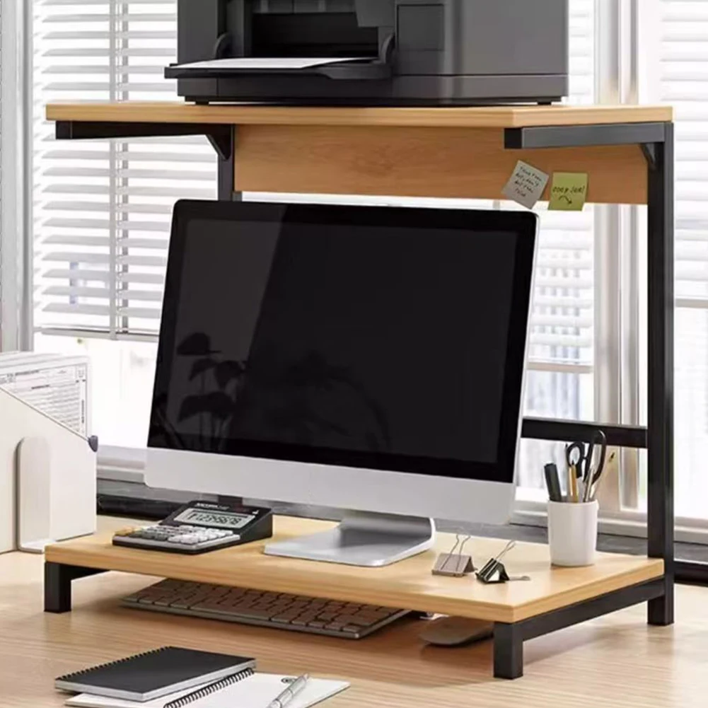 

2-Tier Computer Monitor Riser Printer Stand Monitor Desktop Stand for Printer Desktop Computer Laptops and Monitor