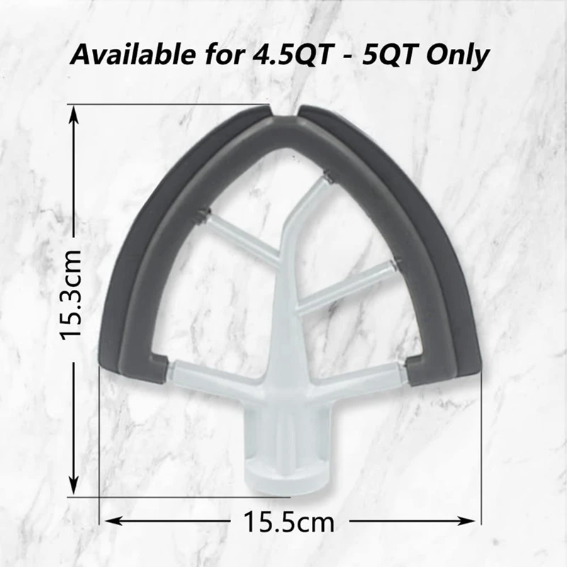 キッチンエイド用フレックスエッジパドルアタッチメント、4.5-5 qtチルトヘッドスタンドミキサー、シリコンビーター、ボウルスクレーパーブレード、交換