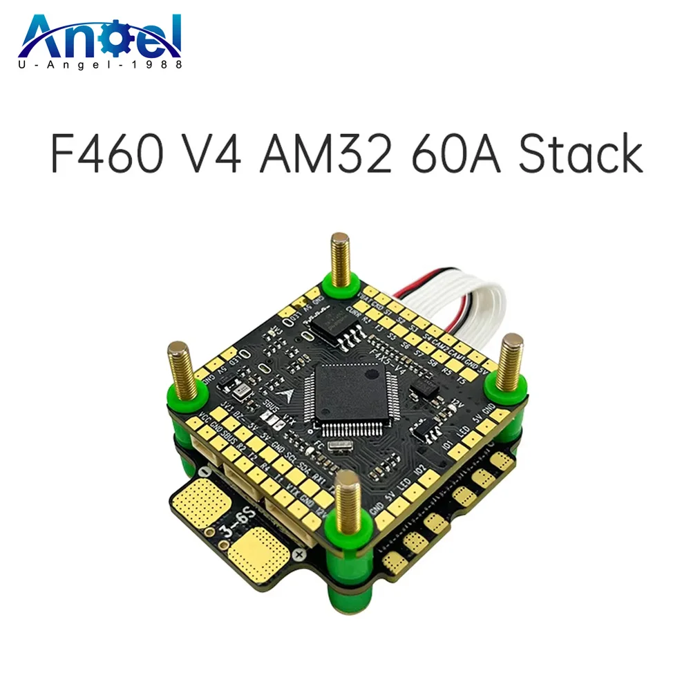 

In Stock Aocoda-RC F460 V4 Stack F405 V4 Flight Controller with 60A AM32 4 in 1 ESC for Rc FPV Racing Drone Model