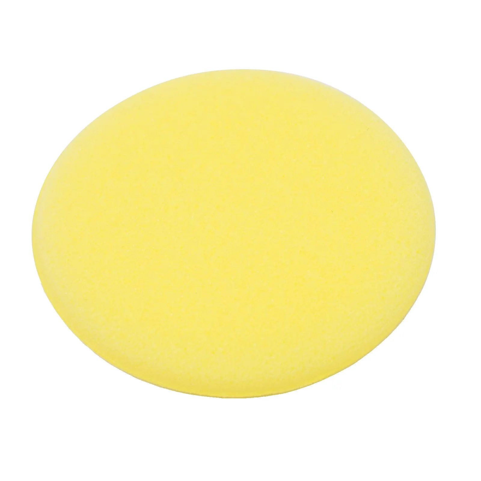 Car Wax Applicator Sponges - 100x6mm Yellow Foam Pads - close-up view