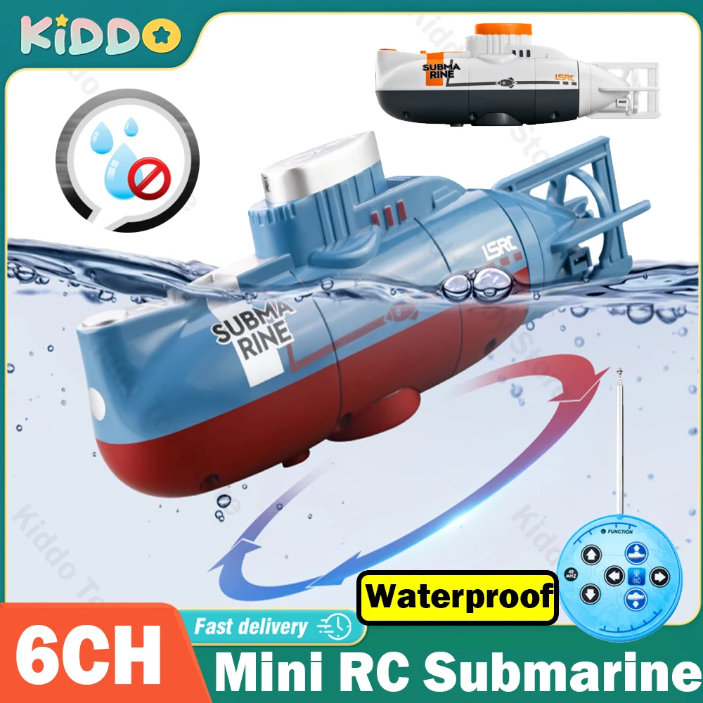 Mini RC Submarine Electric Remote Control Boat Waterproof Diving Toy Simulation Model for Kids Boys Girls Children\'s Day Gift