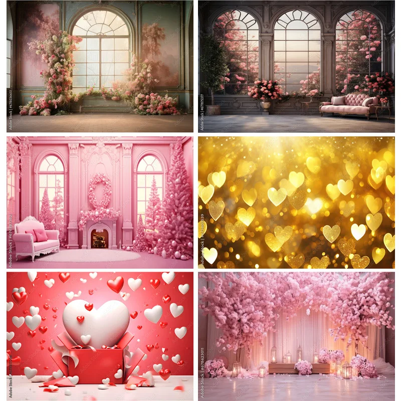 

Wedding Celebration Photography Backdrops Props Decoration Outdoor Arch Flowers Valentine's Day Photo Studio Background SZ-56