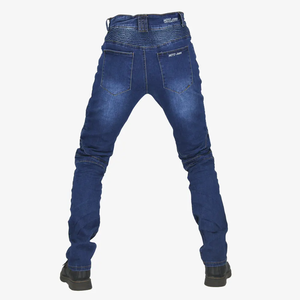 Męskie jeansy motocyklowe, spodnie denimowe, elastyczne spodnie oryginalne, spodnie terenowe, odzież ochronna, streetwear y2k