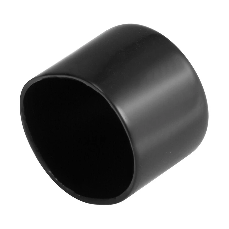 42mm Runde Schwarz Vinyl End Kappe Schraube Gewinde Schutz Gummi Kappen