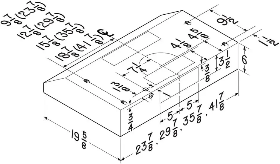 -NuTone BCSD136SS Capô Glaciar com luz, exaustor para sob o armário, aço inoxidável, 36 polegadas