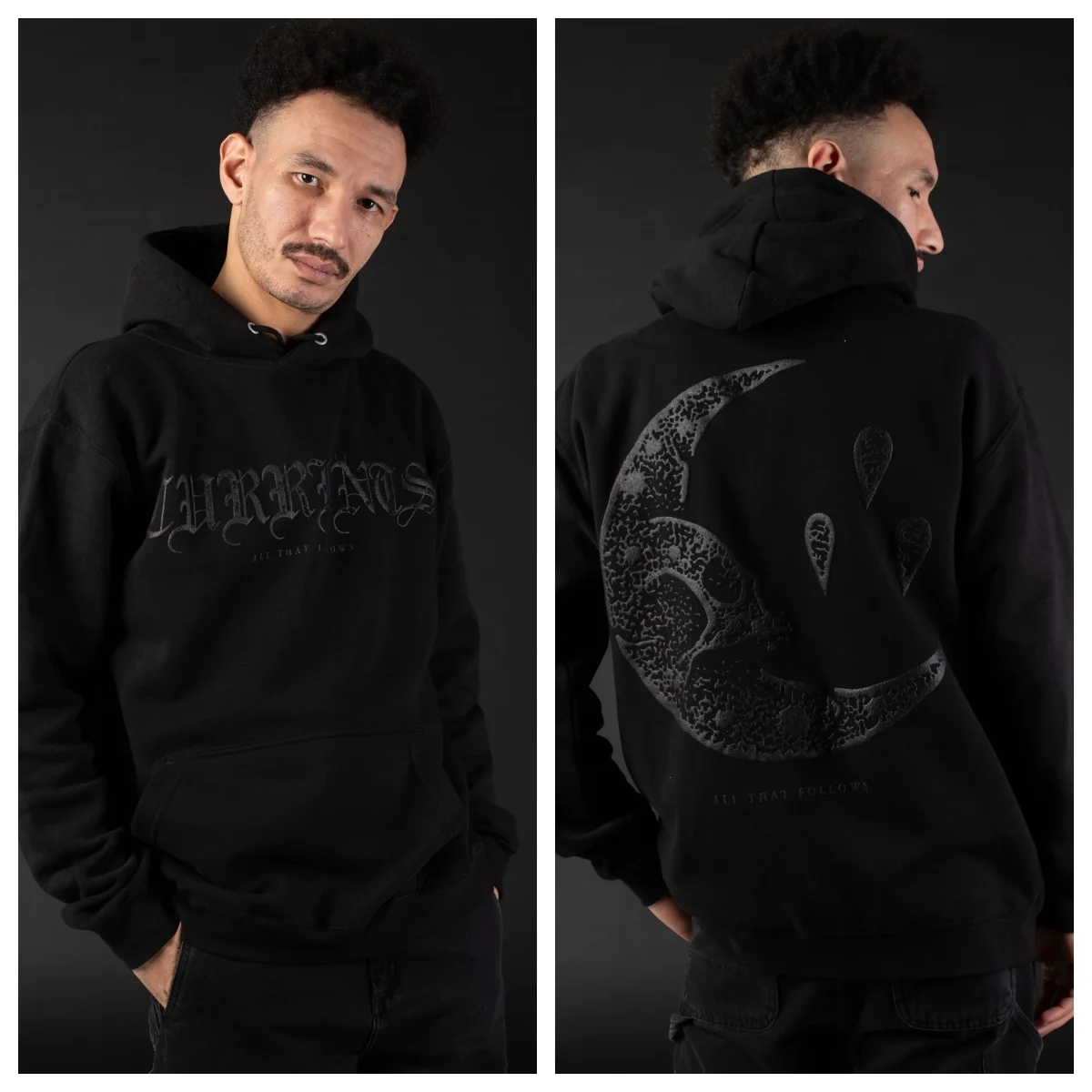 Currents – All That Follows Limited Black auf Black – Hoodie 2026 Herbst Winter High-End-Luxus ist sowohl für Männer als auch für Frauen