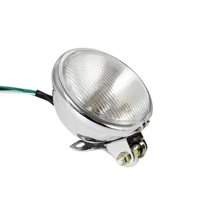 Far evrensel motosiklet parçaları, metal, retro, destek halkalı, elektro plakalı, Honda, Harley, Suzuki, Kawasaki ve En iyi 10 satış, far yardımı-retro bisiklet-no. 8