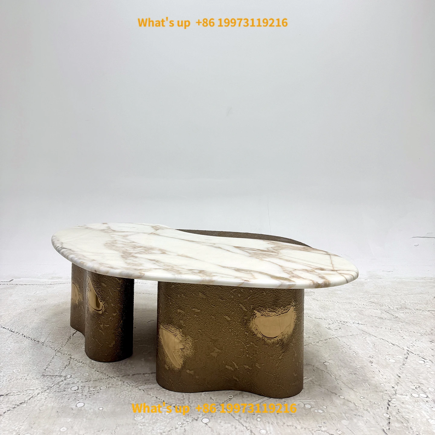 2026 Italian LuxurModern Creative Shaped Marble Durable Combination Coffee Table with Cus tom Size for Villa Living Room