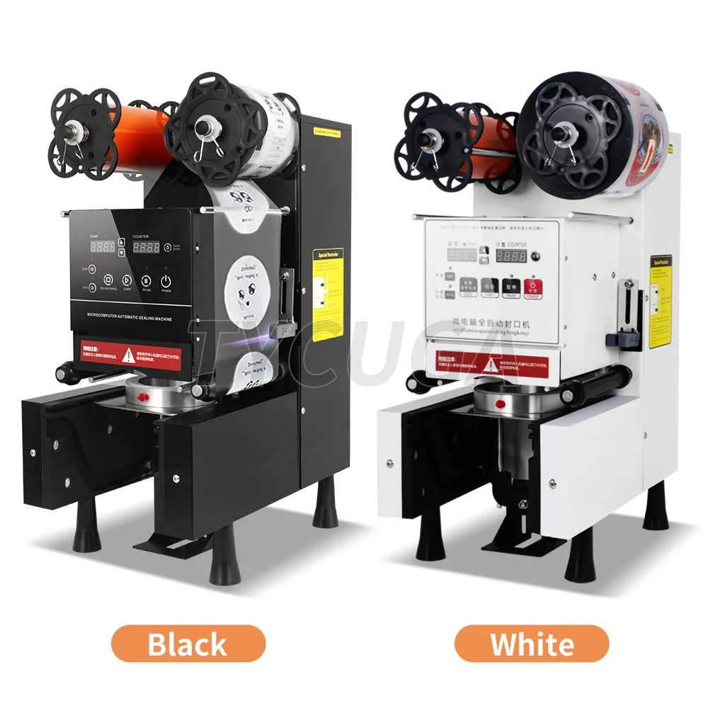 컵 실러 자동 우유 차/커피 숍 플라스틱/종이 컵 씰링 기계 9/9.5CM 비즈니스 220V 용 전기 버블 티 필름