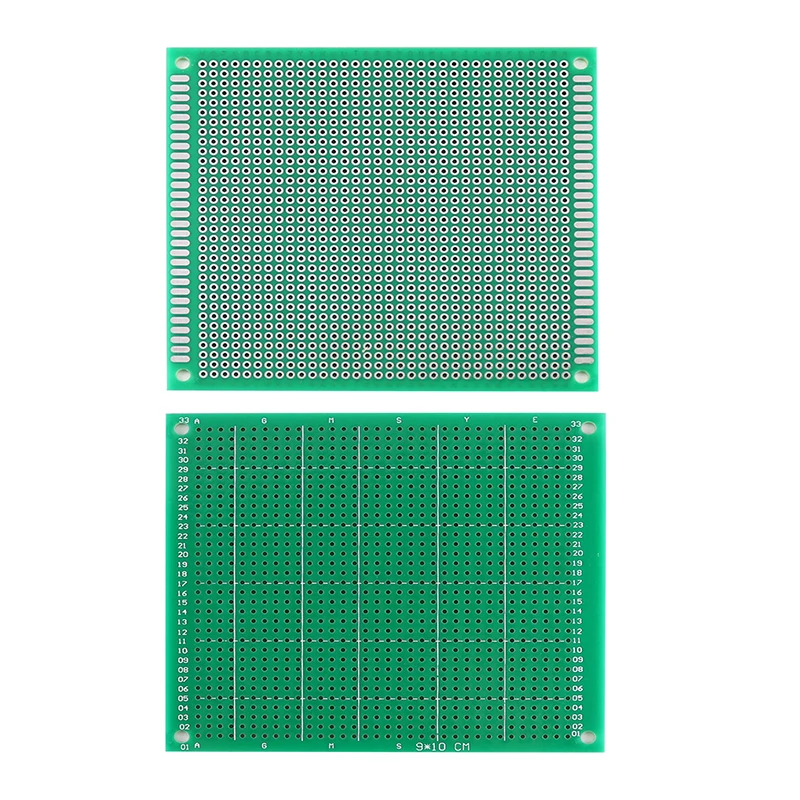 5ชิ้นสีเขียว9x10ซม. ต้นแบบด้านเดียว DIY แบบสากลแผงวงจร PCB บอร์ดต้นแบบชุดแผงวงจร