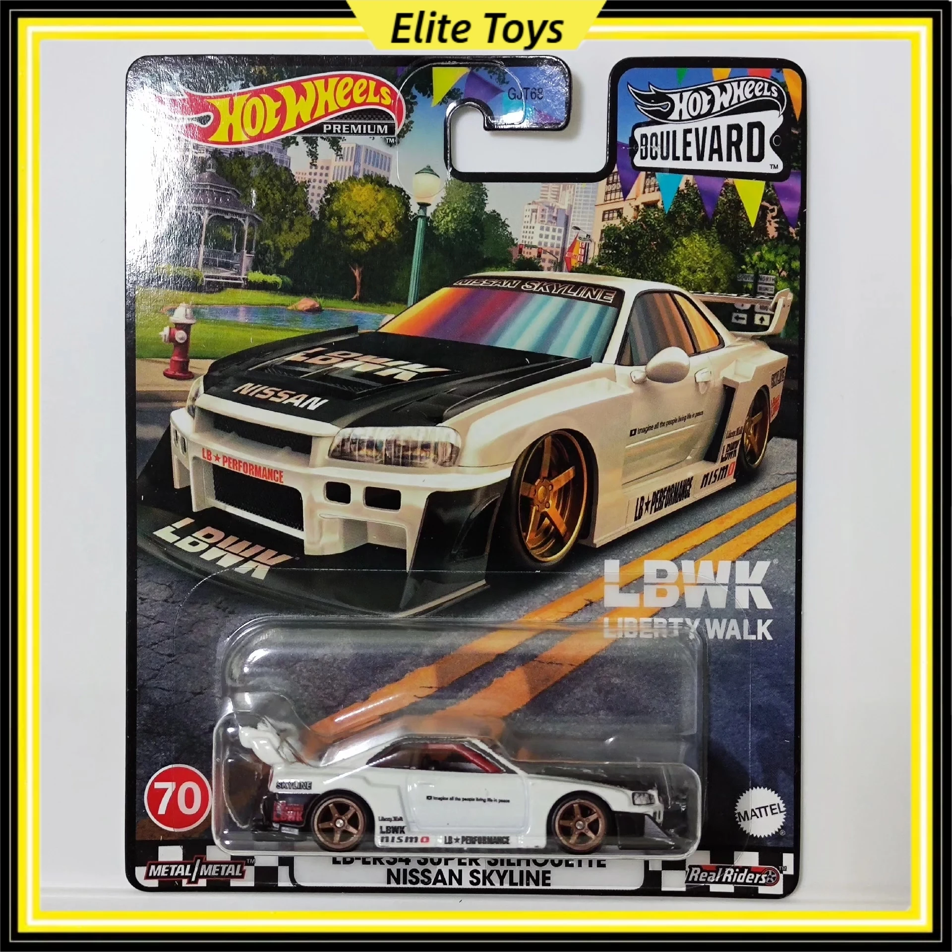 

Коллекционная модель автомобиля Hot Wheels Premium LBWK ER34 Super Silhouette Nissan Skyline Nismo Boulevard, масштаб 1:64, литая под давлением, из сплава, игрушка-подарок