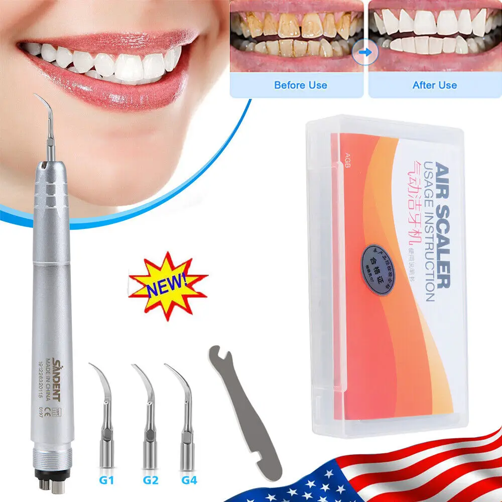 Dental Ultrasonic Air Perio Scaler Handpiece Hygienist 4Hole Fit Nsk /Scaler Tip G1 G2 G4