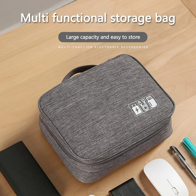 Multi-function Travel Storage Bags Polyester Waterproof Zipper Pack Data Arrange Bag Office Portable Organizer Case Card Package