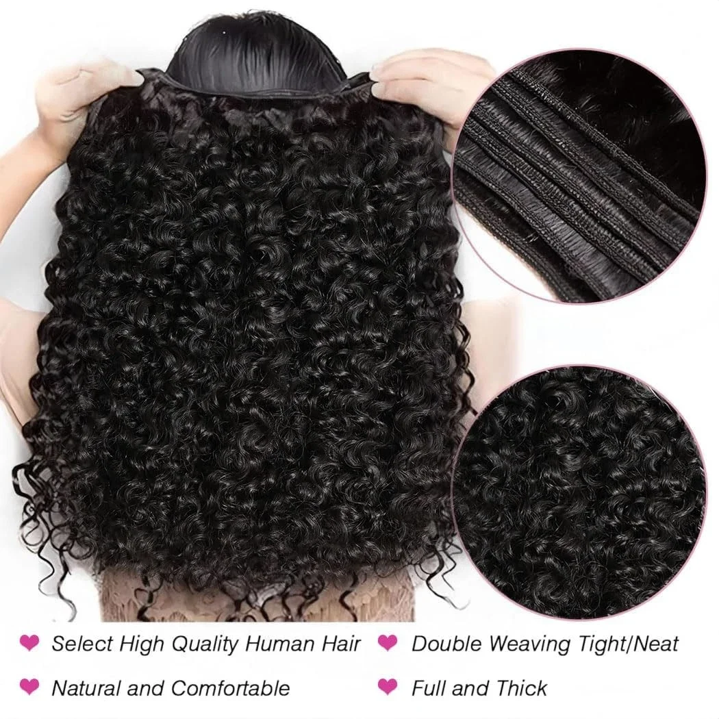 30 40 Inch Burmese Curly Bundle Human Hair 3C4A Water Wave Human Hair Bundles With Spiral Curly End Unprocessed Virgin Hair Weft