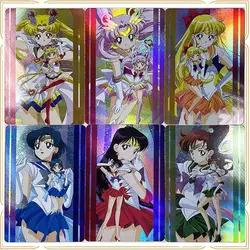 Anime Goddess Story DIY ACG Foil Gilding Glitter Card Tsukino Usagi Game Boy Toy Collectible Card Christmas Birthday Present