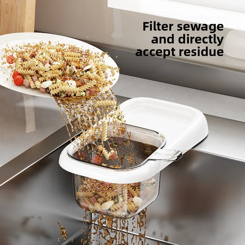 

Kitchen Sink Filter Basket Corner Hanging Drain Rack with Sponge Storage for Undermount Sink Drainer Kitchen Supplies