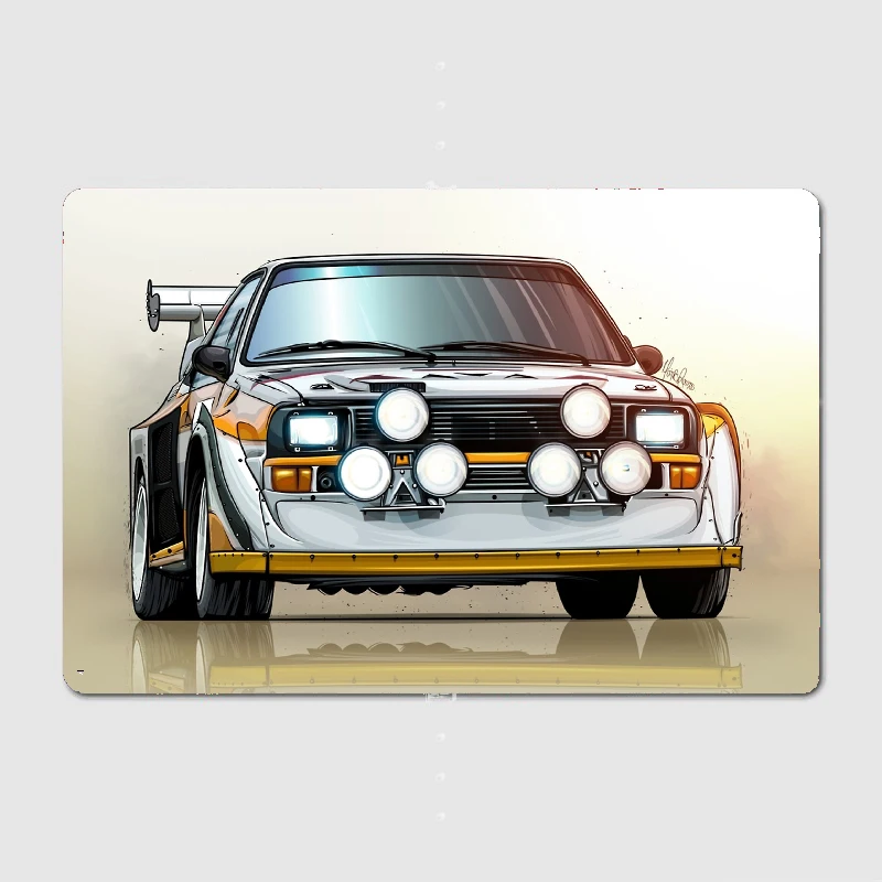 Sport Quattro S1 E2 Rally Group B Art Metal Plaque Club Home Club Bar Funny Wall Decor Tin Sign Posters