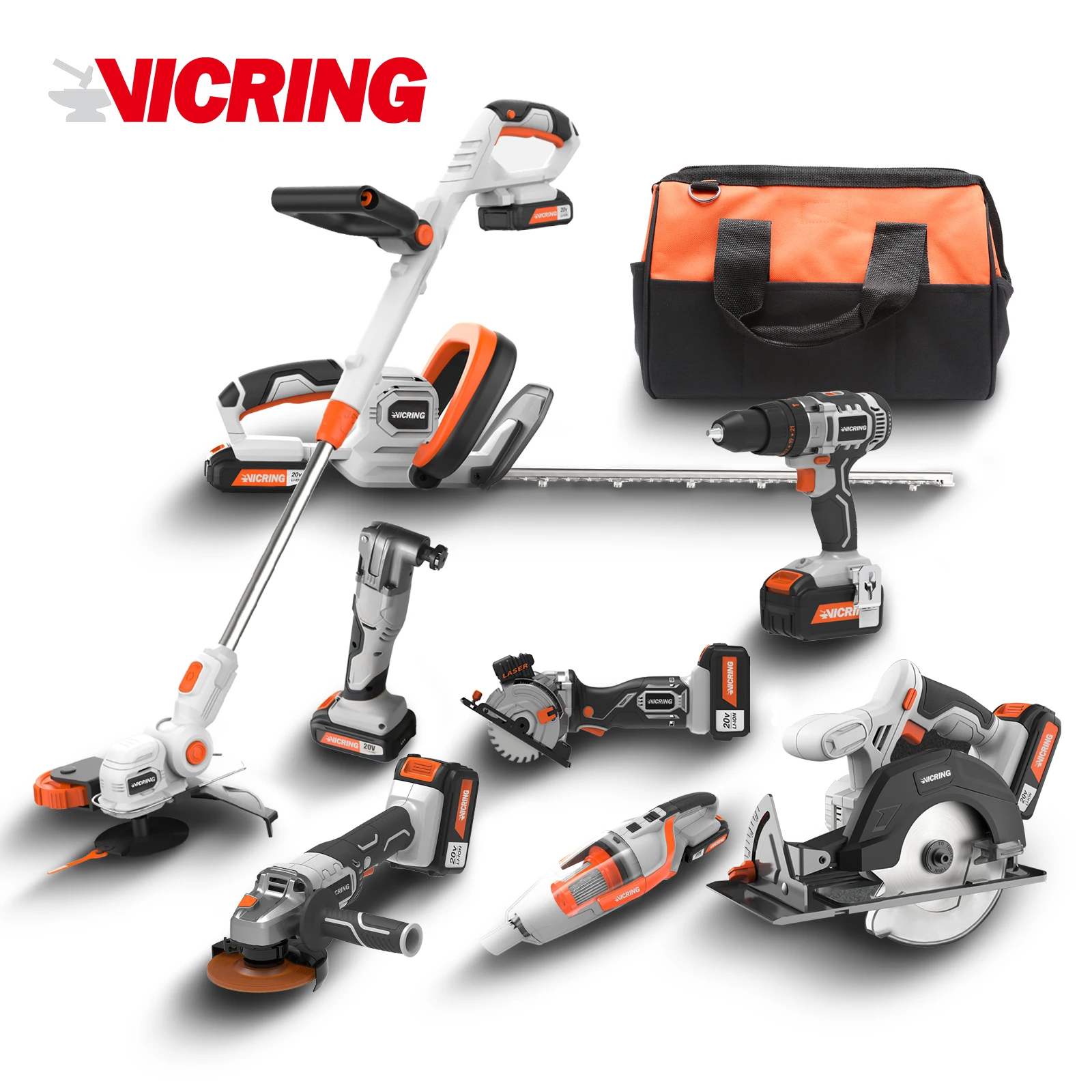 Good Quality 20V Lithium-ion Cordless 16-piece Combo Kit / Power Tool / Cordless Drill Ekiiv Cordless Combo Kit