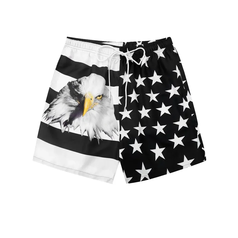 New Men's Beach Pants Falcon Stars 3D Printed Men's Shorts Summer Casual Breathable Shorts Men's Street Men's Clothing