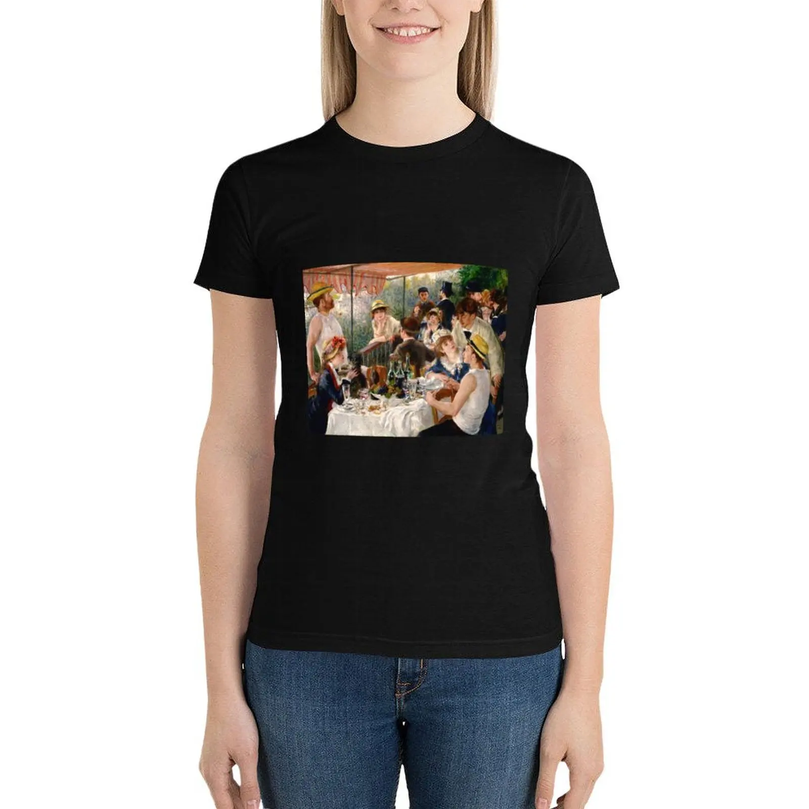 Auguste Renoir - Luncheon of the Boating Party T-Shirt graphics plus size tops Aesthetic clothing t-shirts for Women pack