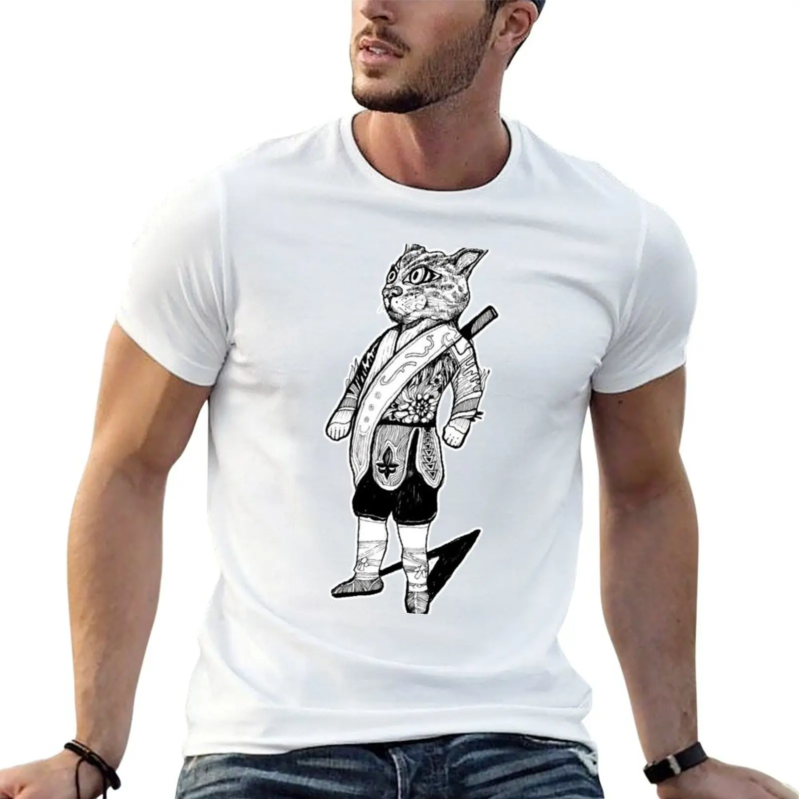 

Bongke the Scholar Cat T-Shirt men t shirt cotton 100% anime t shirts for man man t shirt graphic T-shirt