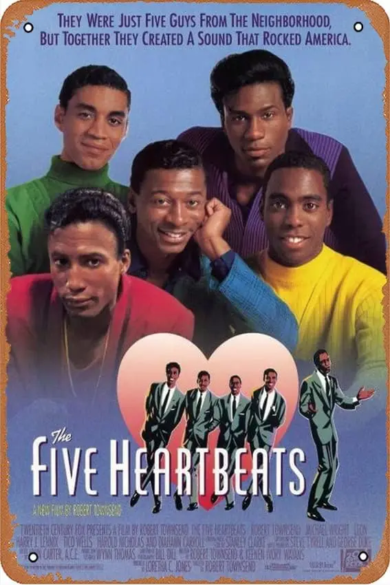 The Five Heartbeats 1991 Movie Poster Retro tin Sign Wall Art Decor Metal Sign Decoration Sign 8x12 inch