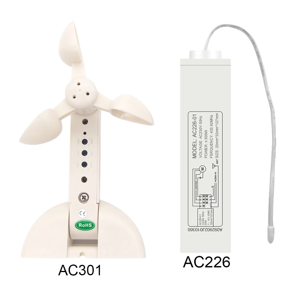 2026 Original A-OK Smart Home 433Mhz Universal Remote Control Switch Weather Sensor Wind Light Rain-Sensitive Close Open Awning