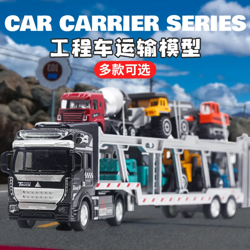 1:48 Alloy Engineering Vehicle Transporter Model Set Car