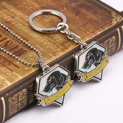 Anime Metal Gear Solid 5 Necklaces Venom Snake Diamond Dogs Outer Heaven Metal Keychains Car Key Rings Bag Pendants Game Figure