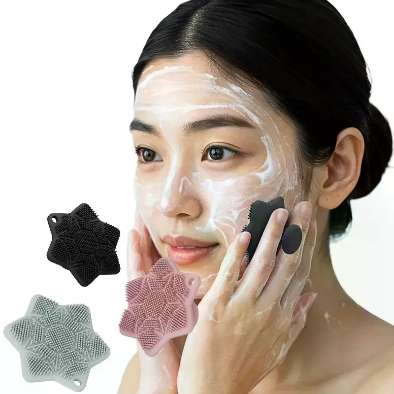 فرشاة تنظيف صغيرة من السيليكون الناعم، منظف يدوي لتنظيف الجسم والعناية بالوجه، فرشاة استحمام محمولة من السيليكون #2