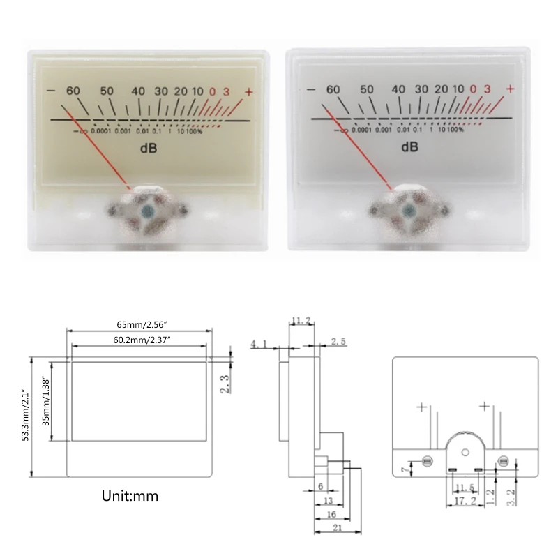 367D Upgraded VU Level with Clear Scale Audio Meter Sound Pressure Meter Easy Wiring DB Level Meter for Home Audio Car Audio