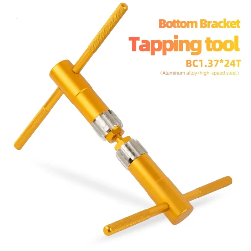 Bicycle BSA Thread Bottom Bracket Tapping High Strength Steel Tool BC 1.37x24T Bike Frame Aluminium Alloy Repair Tools Kit